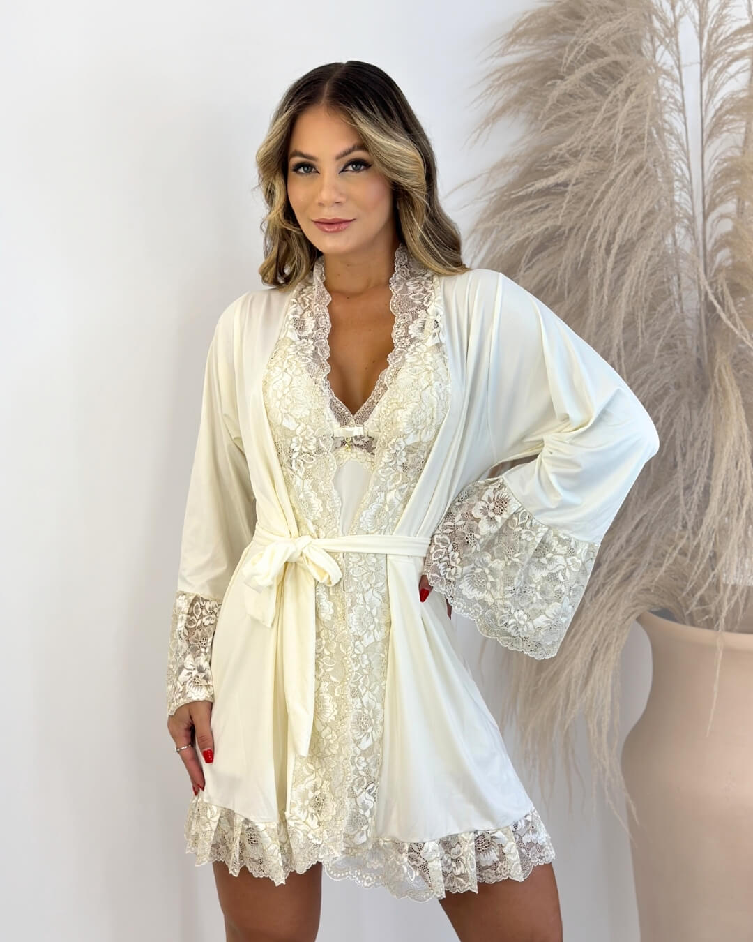 Conjunto J’adore Camisola + Robe e Calcinha