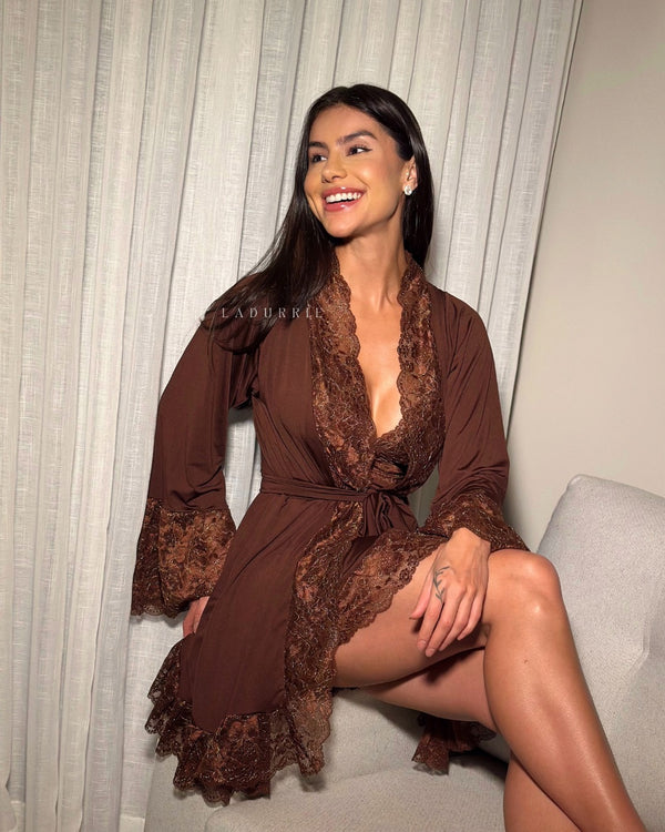 Conjunto Noix Royale Camisola + Robe + Calcinha