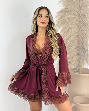 Conjunto Château Margaux Camisola + Robe + Calcinha | Últimas unidades