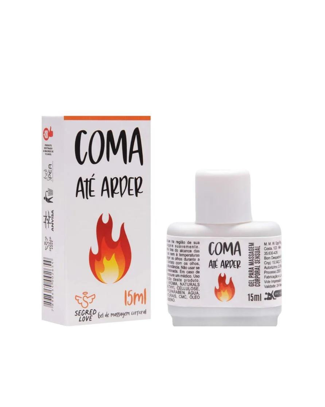 Gel Coma Até Arder Tatoo 15Ml Segred Love