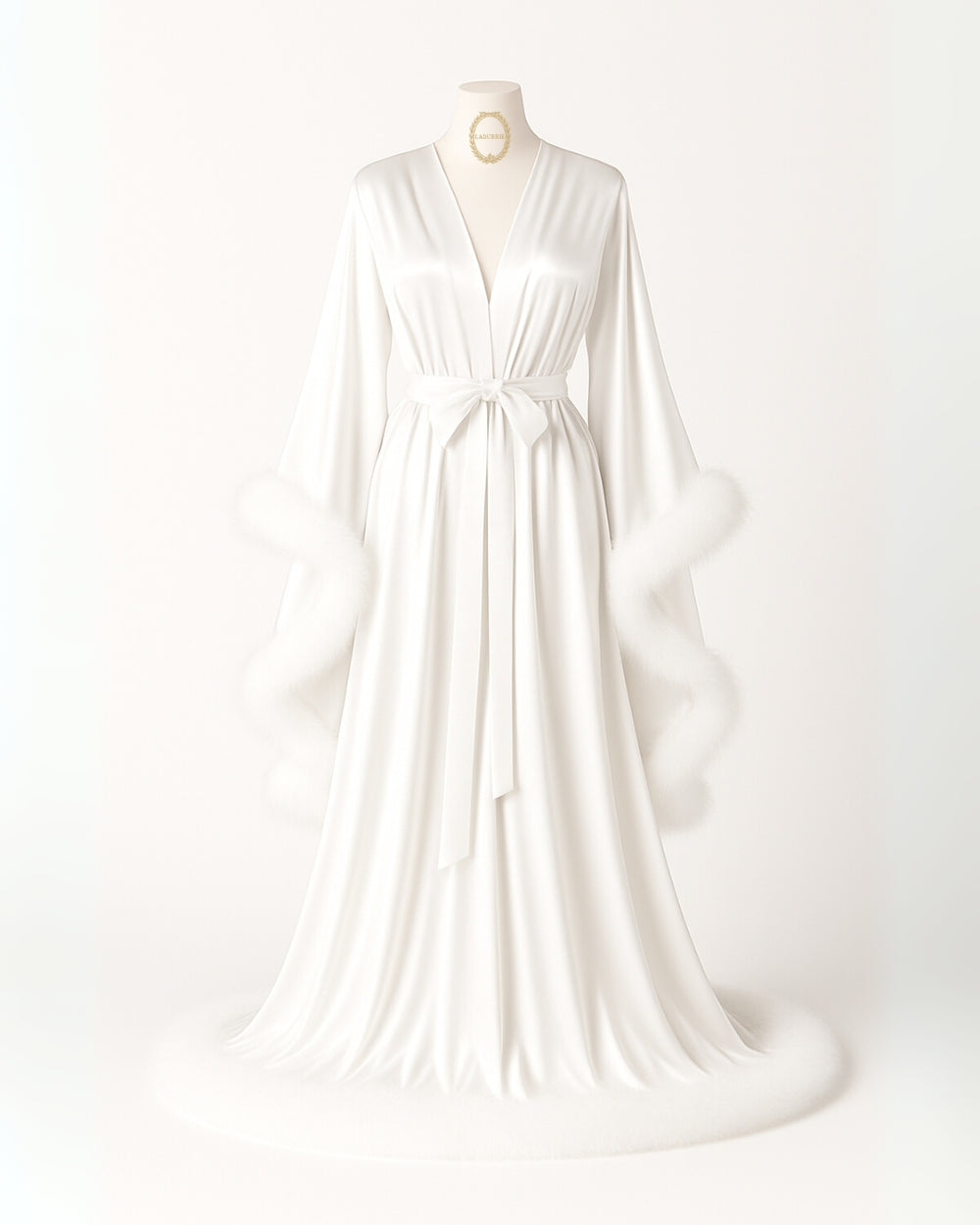 Robe L'Aurore de Satin em Cetim & Plumas