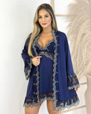 Conjunto Laurent Opium Camisola + Robe + Calcinha