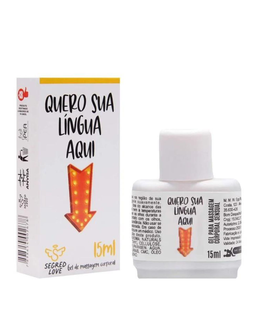 Gel Quero Sua Língua Aqui Tatoo 15Ml Segred Love