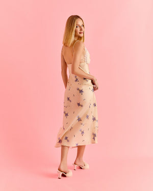 Conjunto La Chambre Dorée Camisola, Robe Midi & Calcinha Com Renda Em Cetim | Últimas unidades