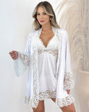 Conjunto La.Royale Camisola + Robe + Calcinha