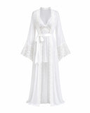 Conjunto La.Maquise Camisola Curta, Robe Longo em Tule & Calcinha