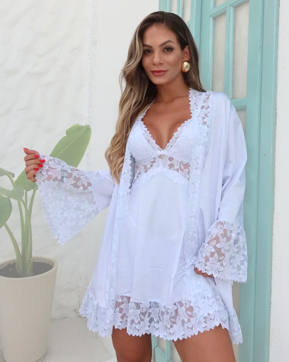 Conjunto Lune d’Argent Camisola + Robe + Calcinha | Últimas unidades