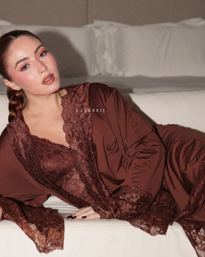 Conjunto Noix Royale Camisola Longa + Robe + Calcinha