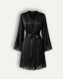 Conjunto La.Perla Baby-Doll e Robe em Cetim e Renda