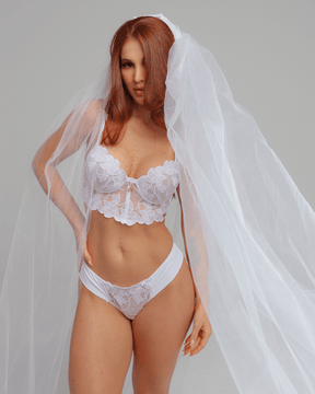 LINGERIE  LADURRIE  CONJUNTOS  Conjunto Bouquet + Robe BRIDAL - Branco