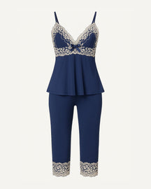 Conjunto Pijama Armani - Slip Dress em Renda & Calça Longa