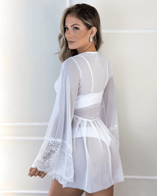 LINGERIE  LADURRIE  CONJUNTOS  Conjunto Bouquet + Robe - Rosa Pétala