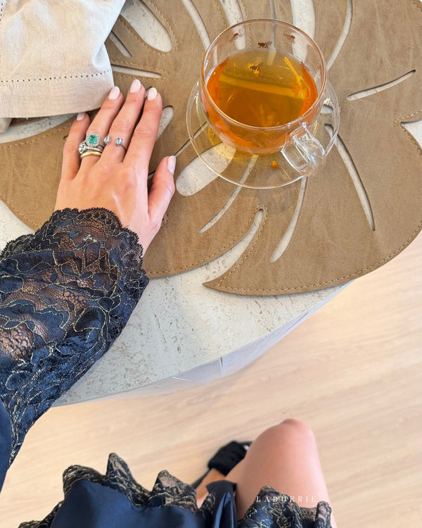 Conjunto Angel Mugler Camisola + Robe + Calcinha