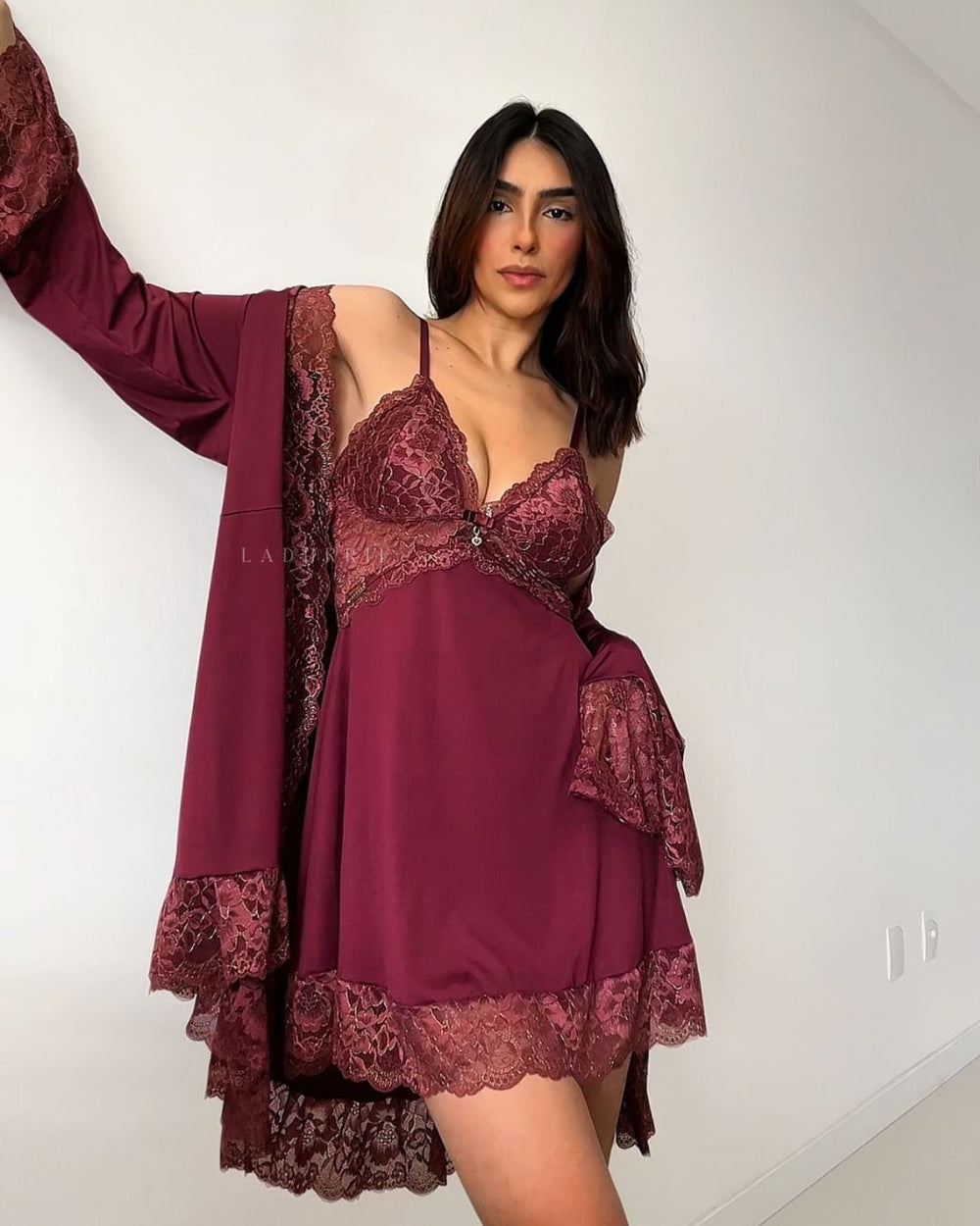 Conjunto Château Margaux Camisola + Robe + Calcinha