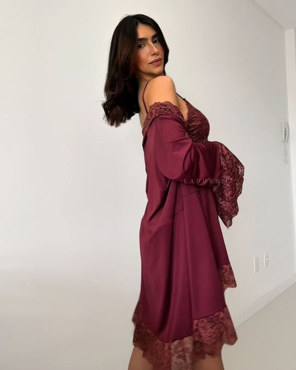 Conjunto Château Margaux Camisola + Robe + Calcinha | Últimas unidades