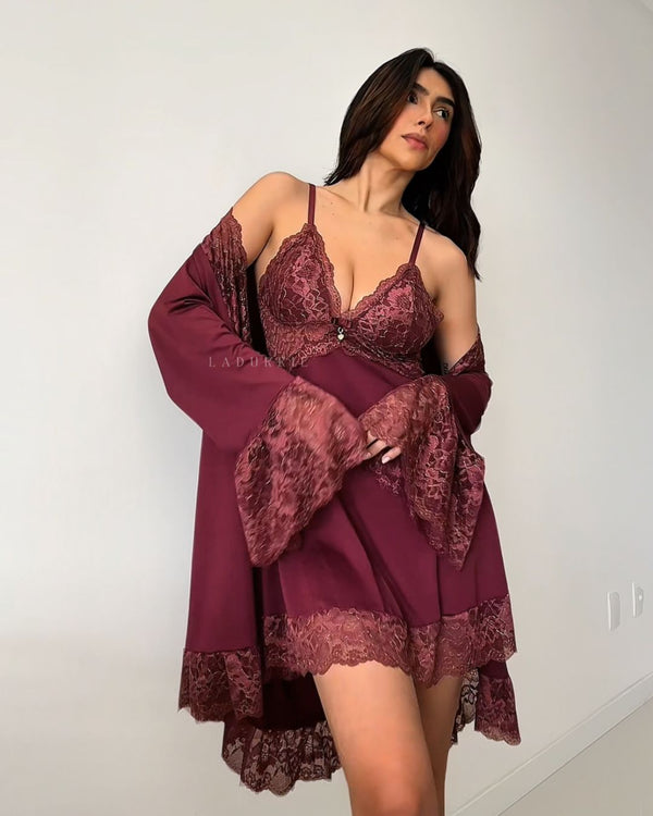 Conjunto Château Margaux Camisola + Robe + Calcinha | Últimas unidades