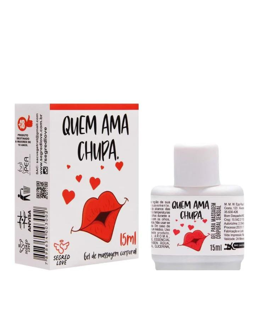 Gel Quem Ama Chupa Tatoo 15Ml Segred Love