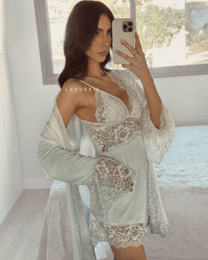 Conjunto La.Marquise D’Or Camisola + Robe + Calcinha