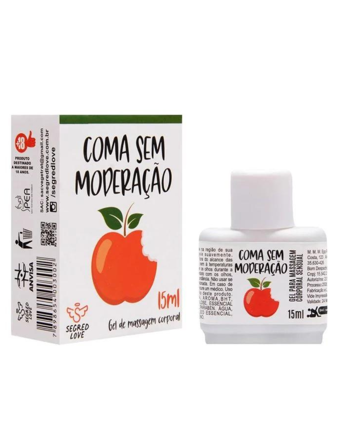 Gel Coma Sem Moderação Tatoo 15Ml Segred Love