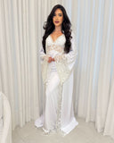 Conjunto La.Marquise D’Or Camisola Longa + Robe + Calcinha