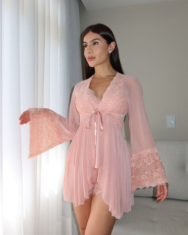 Robe Magnólia em Tule e Renda