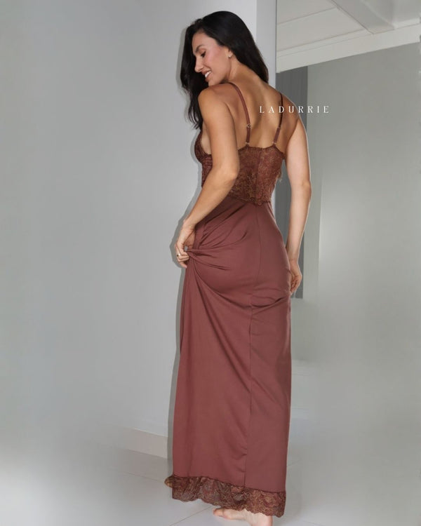 Conjunto Noix Royale Camisola Longa + Robe + Calcinha