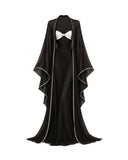 Conjunto Fabuleuse — Camisola, Robe Longo em Cetim & Calcinha