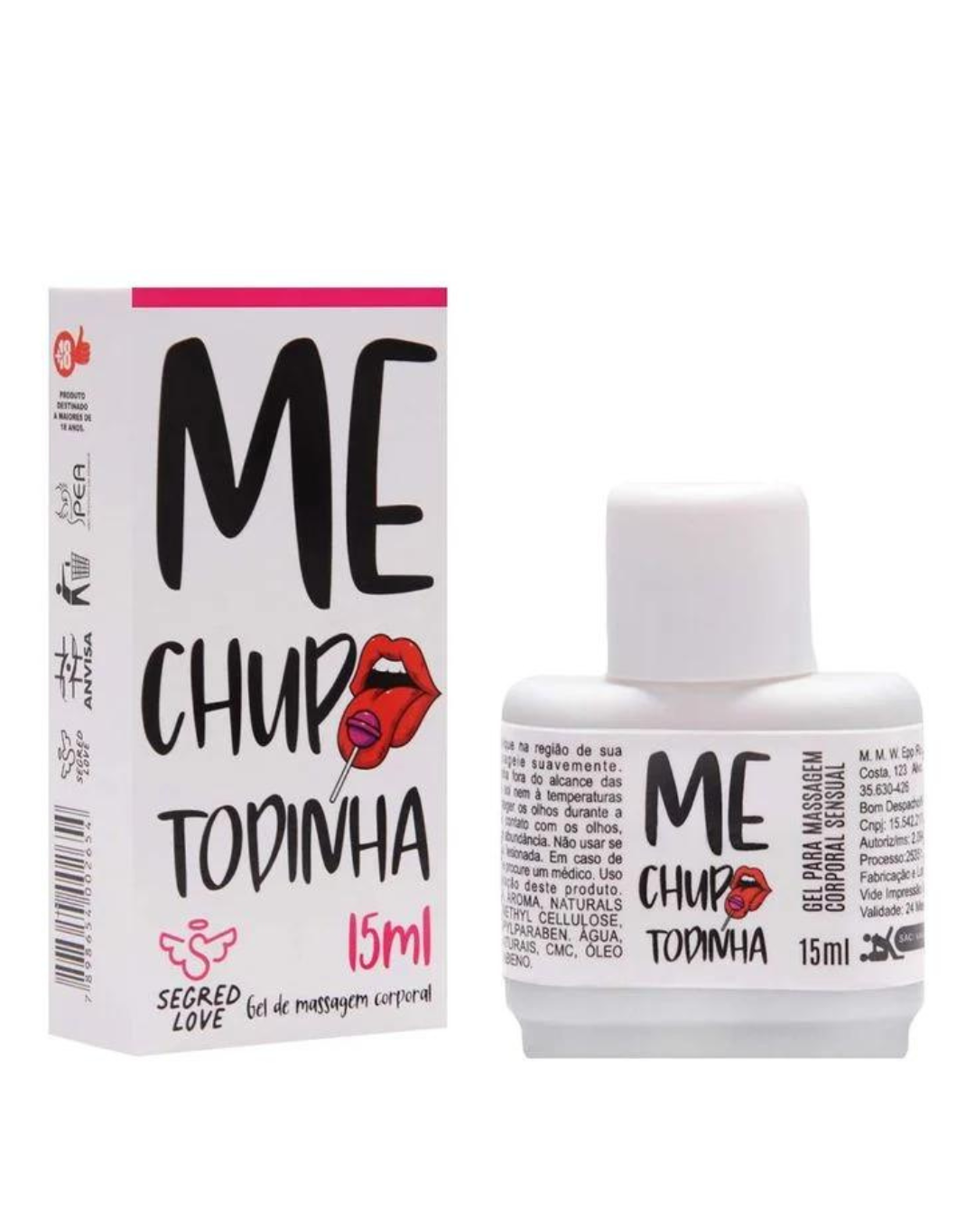 Gel Me Chupa Todinha Tatoo 15Ml Segred Love