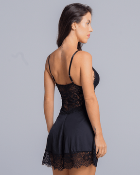 LINGERIE  LADURRIE  CONJUNTOS  camisolas noturna  Camisola Flowers + Calcinha