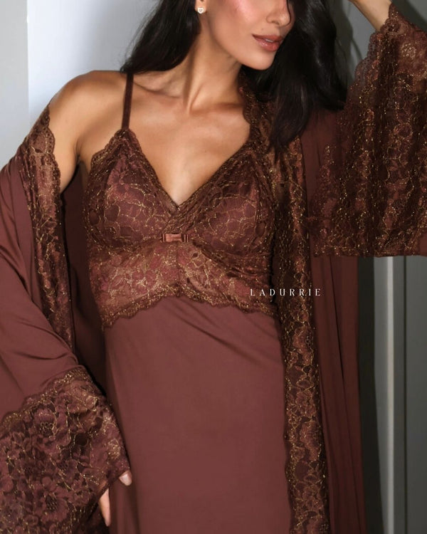 Conjunto Noix Royale Camisola Longa + Robe + Calcinha