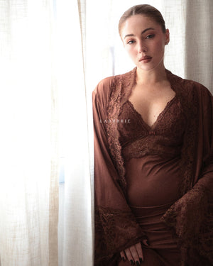 Conjunto Noix Royale Camisola Longa + Robe + Calcinha