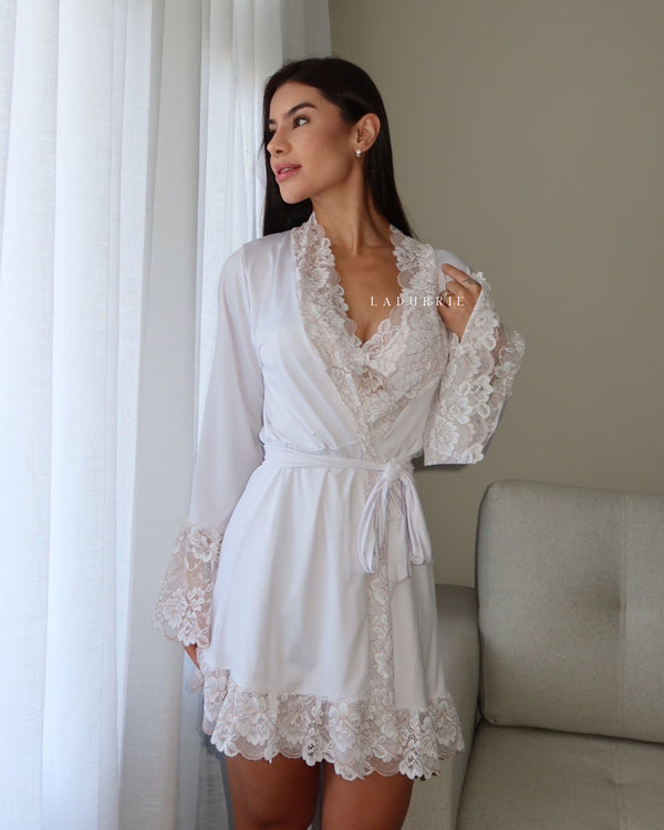 Conjunto Delina La.Rosée Royale Camisola + Robe + Calcinha
