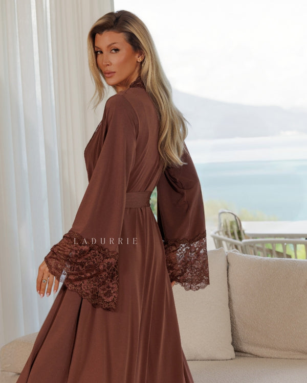 Conjunto Noix Royale Camisola Longa + Robe + Calcinha