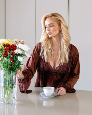 Conjunto Noix Royale Camisola + Robe + Calcinha