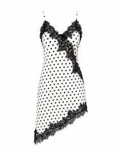 Conjunto Ésprit Noir Camisola Midi Cetim e Renda & Calcinha