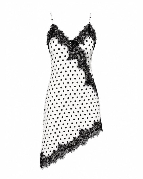 Conjunto Ésprit Noir Camisola Midi Cetim e Renda & Calcinha
