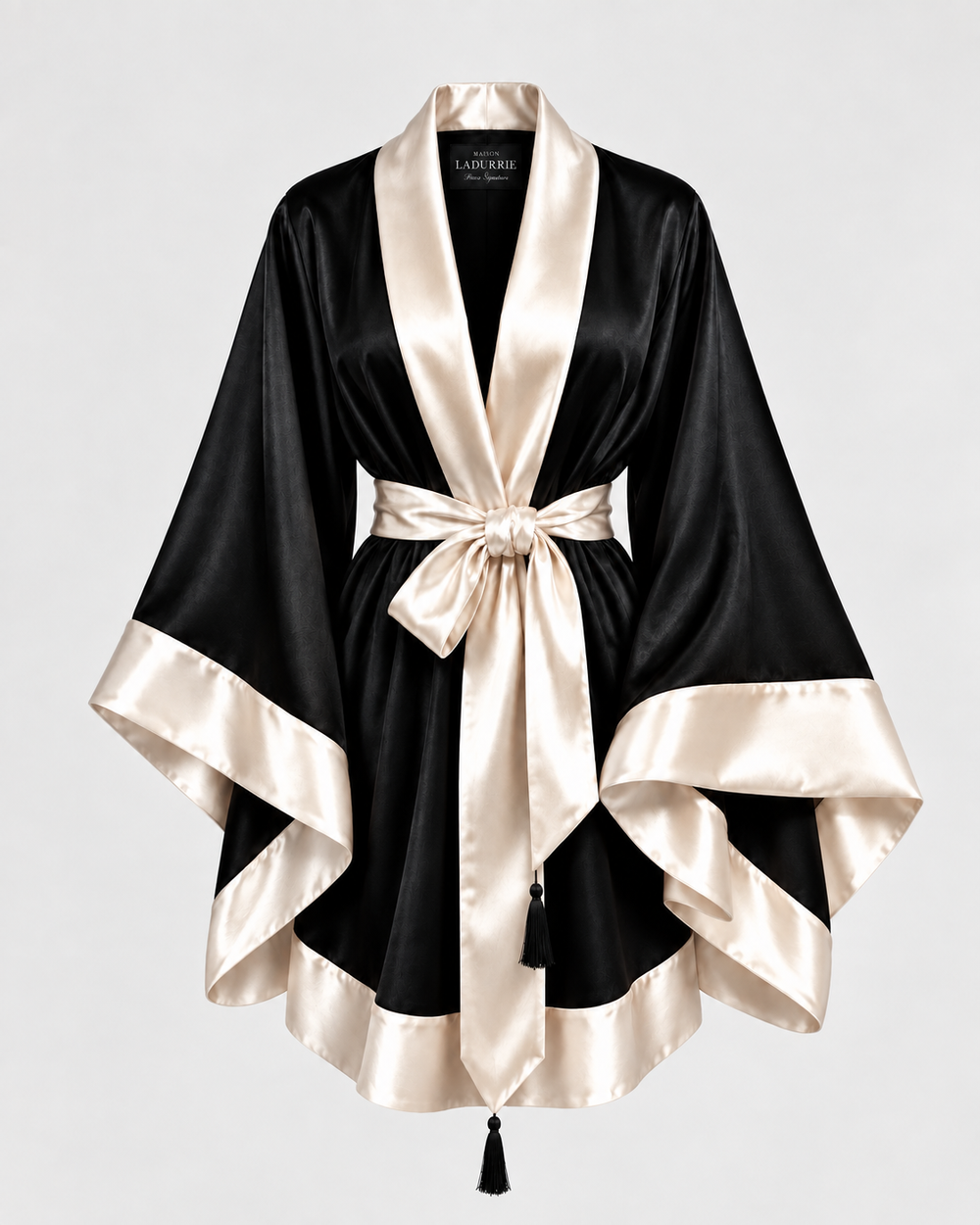 Conjunto Ombrelle Camisola, Robe Curto em Cetim e & Calcinha