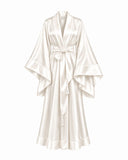 Conjunto La Mousseline Camisola, Robe Longo em Cetim & Calcinha