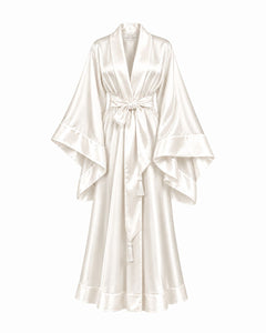 Conjunto La Mousseline Camisola, Robe Longo em Cetim & Calcinha