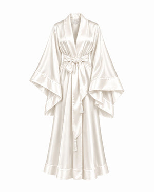 Conjunto La Mousseline Camisola, Robe Longo em Cetim & Calcinha