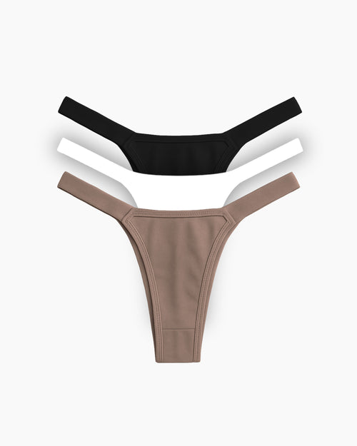 Combo Essential 3 Calcinhas Classic Algodão – Blanche, Versailles & Crème