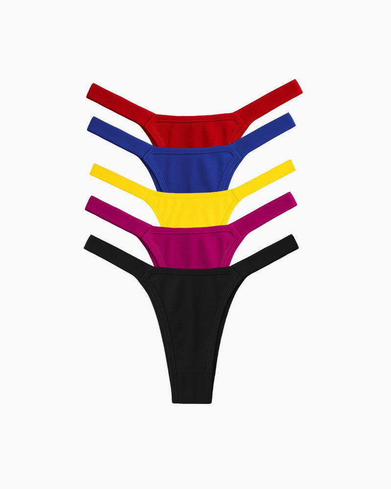 Combo Cores Variadas 5 Calcinhas Classic Em Microfibra Sortidas