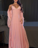 Conjunto Miu Miu Camisola Longa, Robe Longo & Calcinha