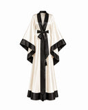 Conjunto Onlous Camisola, Robe Longo em Cetim & Calcinha
